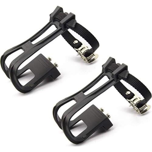 Road Bike Bicycle Feet Pedal Straps Anti-slip Cycling Road Bike Fixed Gear Feet Set With Straps Dog Mouth Sets Fixed Cage