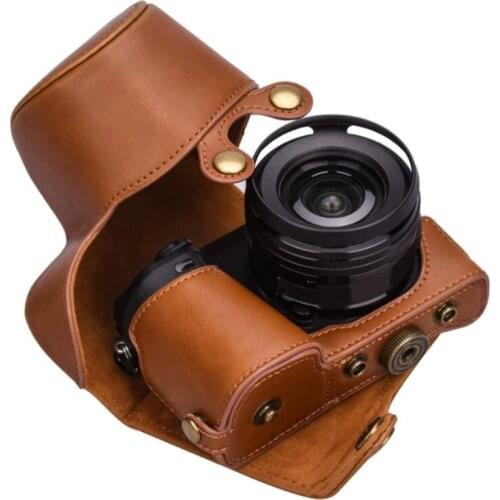 Retro Pu Leather Camera Bag Body Case for So-ny A6400 Camera Outdoor Portable Accessories Protective Cover
