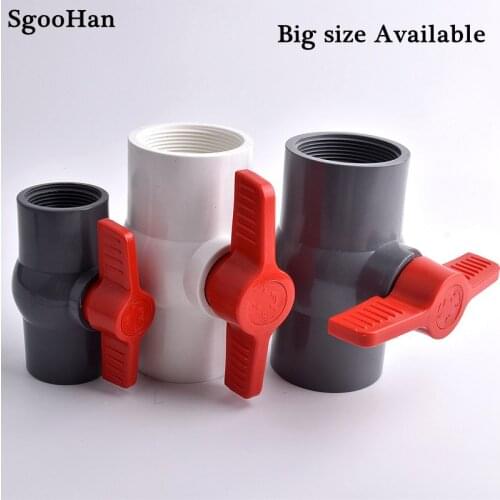 1/2" To 1.5" Female Thread Ball Valve Garden Irrigation System PVC Pipe Watering Connectors Aquarium Fish Tank Accessories