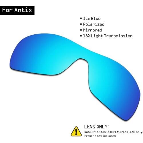 SmartVLT Polarized Sunglasses Replacement Lenses for Oakley Antix - Ice Blue