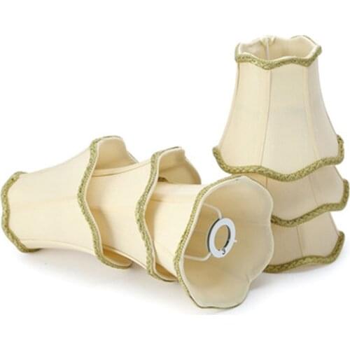 Modern European Style Droplight Wall Lamp Candle Chandelier Lamp Shade 6 Pcs Set (Golden)