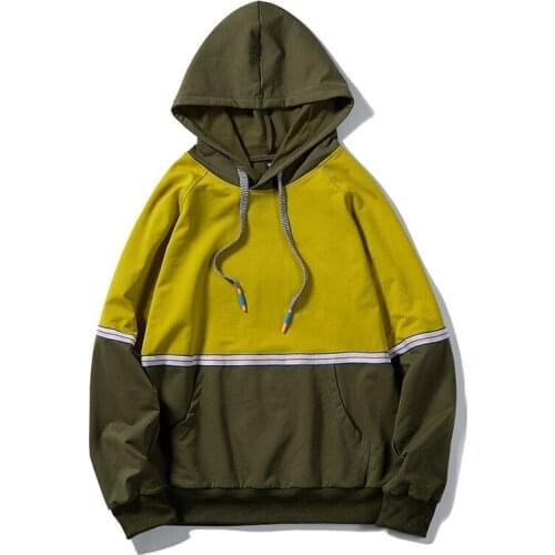 Men Hoodies Fashion Patchwork Sweatshirt Cotton Hooded Pullover Man Clothing Oversized Streetwear Winter Hoodie for Teen Boys