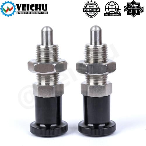 VCN210-BNK Stainless Steel Aluminum Knob Return-Type Index Plungers With Locating Function For Precise Positioning Free Nut