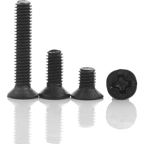 55pcs Countersunk Falt Head Phillips Screw M1.2 M1.4 M1.6 M1.7 M2 M2.5 M3 M4 M5 Carbon Steel Laptop Screw for Lenovo Samsung