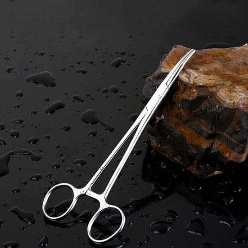 WALK FISH Stainless Steel Fishing Scissors Fish Hook Bait Pliers Line Cutter Remover Curved Tip Clamps Fishing Locking Forceps