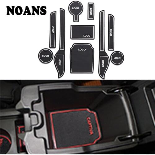 10Pcs/set Car Interior Cup Mat Door Gate Slot Pad Stickers For Chevy Chevrolet Captiva 2011 2012 2013 2014 2015 Accessories