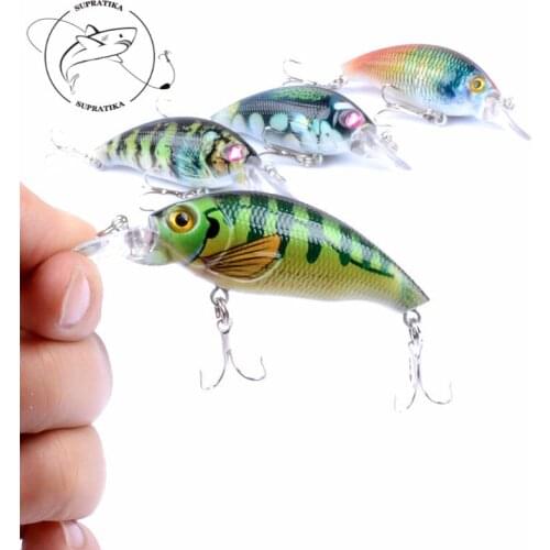 1Pcs7.5cm/8.4g Bionic Fishiing Lure Hard Baits Color Painting Crank Artificiais Peche Leurre Jerkbaits For Pike Fishing