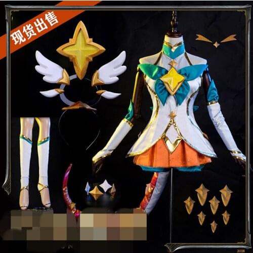 Anime cosplay 2020 LOL the Curious Chameleon Star Guardien Neeko costume new skin cosplay dress tail headdress A