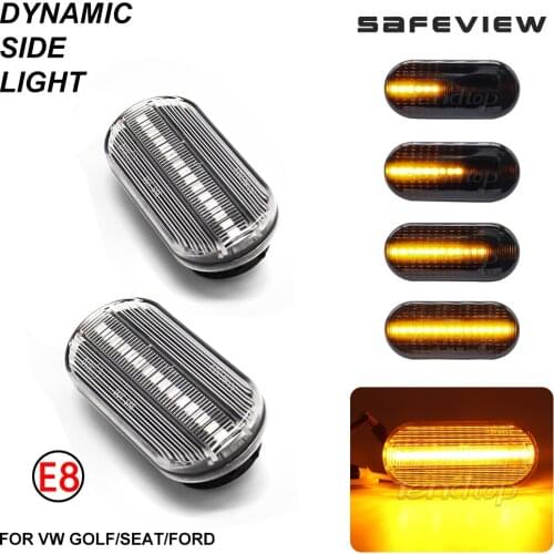 Side Marker Warning Indicator Lamp LED Dynamic Turn Signal Light For VW Golf 3 4 MK3 Jetta MK4 Bora Passat 3B Polo 6N 9N Sharan
