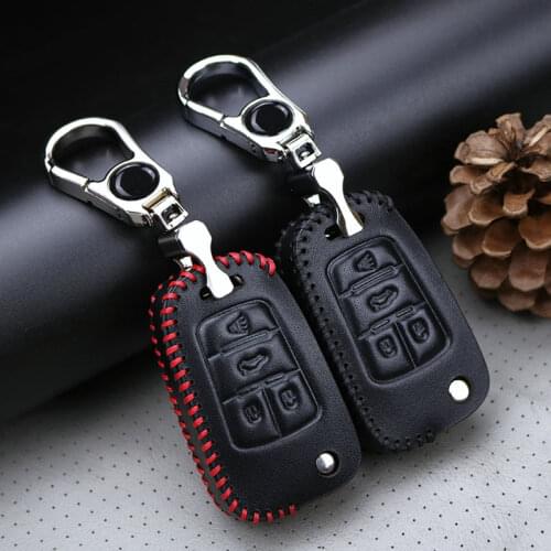 Real Leather Car Key Case Cover for Opel Insignia Vivaro Meriva B Astra H Gtc Corsa B D Keyring Chain Styling Accessories