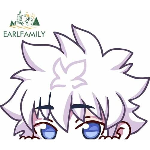 EARLFAMILY 13cm x 10cm For Killua Zoldyck Peeker Car Stickers Occlusion Scratch Decal Body for Car Personality Creative Decor
