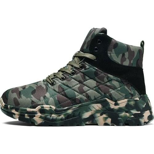Camouflage Winter Boots Men Sneakers Cotton Solid Men Shoes Waterproof chaussure homme High Top Mens Shoes sepatu pria New Shoe