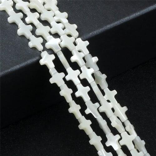 Classial Cross Horseshoe Snail Jewelry Natural Freshwater Shell Mother Of Pearl Loose Beads For DIY Making Bracelets Necklace