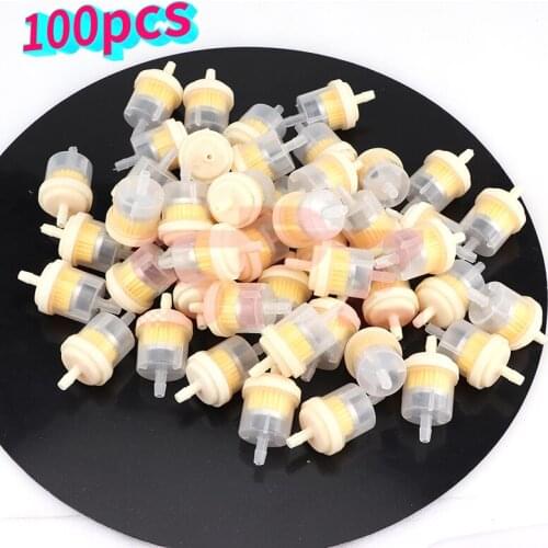 100pcs Oil Filter Gasoline Gasoline Liquid Fuel Filter Suitable for Scooter Motorcycle Motor Car Dirt Pocket Bike
