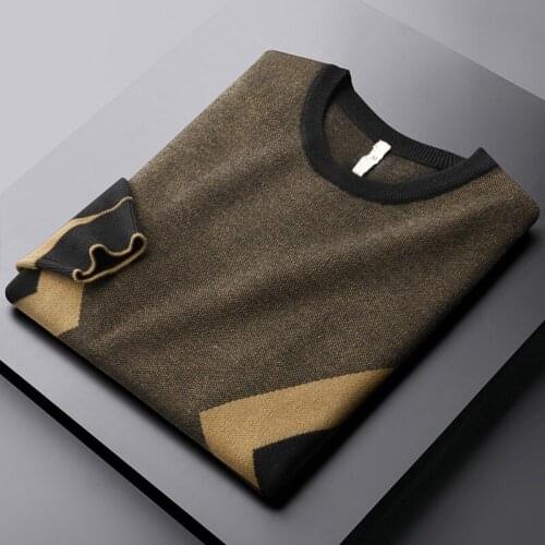 Classic Autumn Winter Male Sweater High Quality Round Collar Thicken Mens Sweater Size 4xl Fashion Fit Man Sweaters