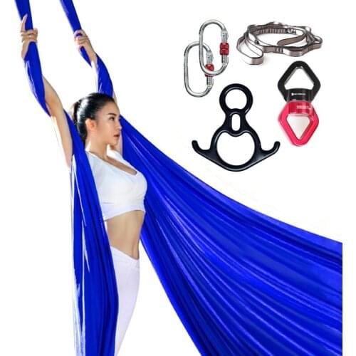 PRIOR FITNESS 8.2M Top Quality 9 Yards Yoga Aerial Silks Set For Acrobatic Fly Dance Performance Equipment inversion hammock