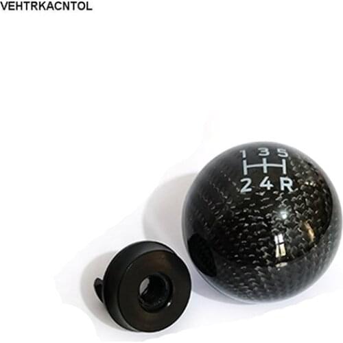 New 5 Speed Racing Carbon Fiber Gear Shift Knob For Honda FIt Gk5 2014-2019 Gear Head