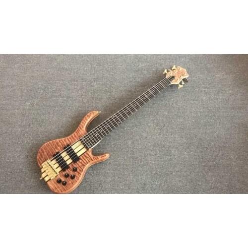 2019 new + factory + five plys neck kevin shi 6 strings bass maple top 9V active pickup kevin shi electric bass Free shipping