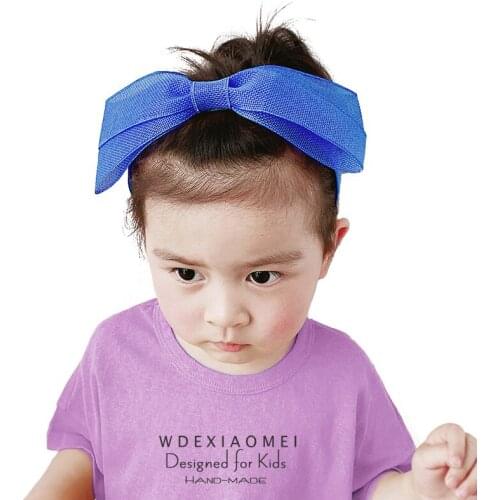 Women Cute Big Bows Hairband Headband For Baby Girls HairBands Sweet Korea Linen Bowknot Hair Hoop Fashion Kids Hair Accessories