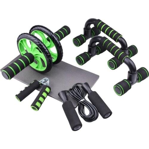 Abdominal fitness wheel suit rope skipping grip strength device push up support fitness abdominal muscle wheel suit home sports