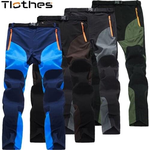Summer Fishing Pants Men Breathable Stretch Waterproof Softshell Hiking Pants Outdoors Thin Trekking Pants Men Sports Trousers