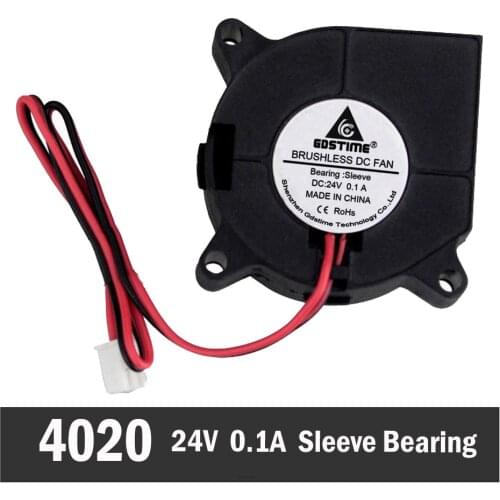 5PCS Gdstime 24 Volts 24V 0.1A 4CM 4020 40mm Blower Fan For 3D Printer Parts DC Cooling Turbo Blower Fan 6000RPM