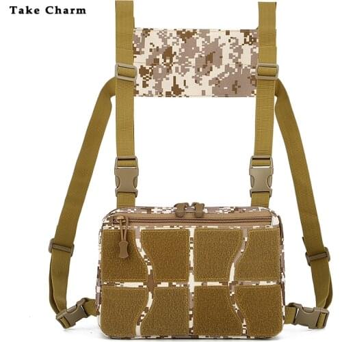 Military Fan Tactical Outdoor Men Sport Chest Bag Multifunction Tactical Hanging Bag Anti-theft Bag Climbing Riding Camouflage