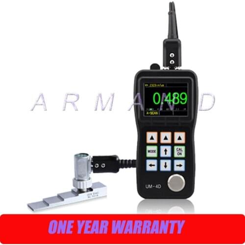 High Precision Ultrasonic Thickness Gauge A-Scan Snapshot UM-4D TFT Color screen Through Paint & Coatings Thickness Meter