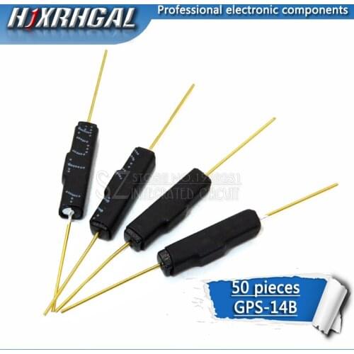 50PCS Plastic Type Reed Switch 2 * 14 Normally Open Magnetic Control Switch GPS-14B Anti-Vibration Sensors HJXRHGAL