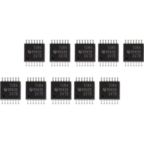 10Pcs TL084CPWR TSSOP-14 Four High Slew Rate Chip JFET Input Operational Amplifier