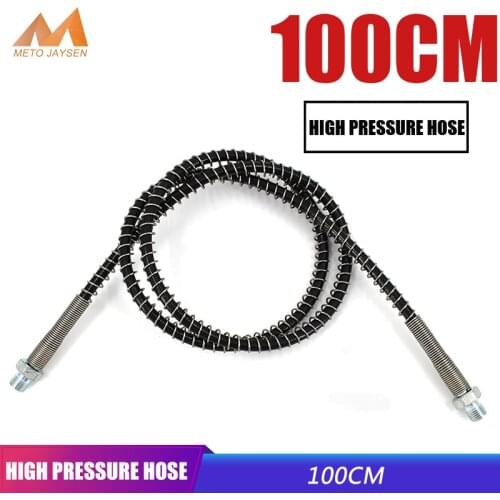 100cm Long High Pressure Hose with Spring Wrapped Paintball Pneumatics Equipment Air Refilling M10x1 Male Thread
