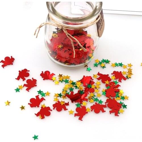 15g Mixed Star Santa Shape Glitter Sequins for Craft PVC Paillettes for Nails Arts Manicure Wedding Christmas Decor Confetti