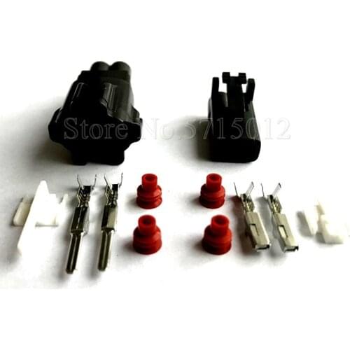 2 Hole Automotive Waterproof Electrical Wiring Harness Connector Fuse Box Plug ABS Sensor Connectors MG651092-5