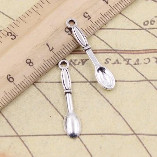 20pcs Charms Spoon 6x33mm Tibetan Silver Color Pendants Antique Jewelry Making DIY Handmade Craft