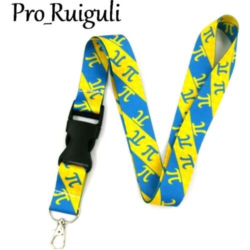 30pcs Pi Symbol Mathematics Math Sign Equation Number Lanyards Cool Neck Strap webbings ribbons Phone Keys ID Card Holder