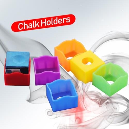 6 Colors 36 Pcs Plastic Billiard Chalk Holders Colorful Billiard Accessories Pool Cue Chalk Holder Protective Cover Chalk Box