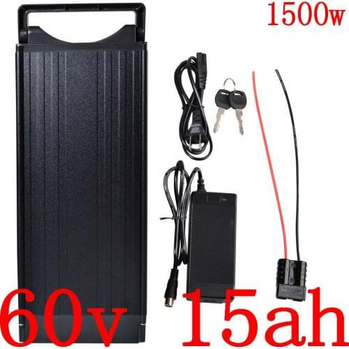 60V Rear Rack Electric Bike Battery 60V 10AH 12AH 13AH 15AH 18AH Lithium Battery 1500W 60V 15AH eBike li-ion Battery free duty