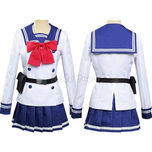 Anime Cosplay Yuri Honjou Costumes Sailor Suits High-Rise Invasion Cosplay Women JK Uniforms Wig Socks Halloween Clothes