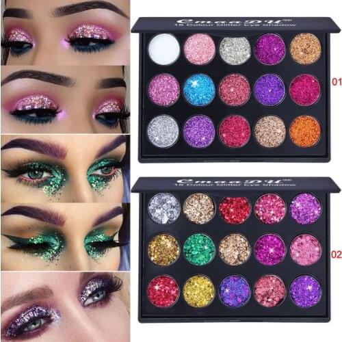 15 Color Glitter Eye Shadow Pallete Pigment Professional Eye Makeup Palette Long-lasting Make Up Eyeshadow Palette Maquillage