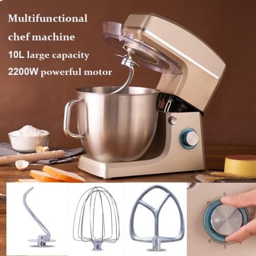 2200w electric milk frother cake flour Dough food bread stand mixer maker Chef machine multifunctional egg beater 6 speed