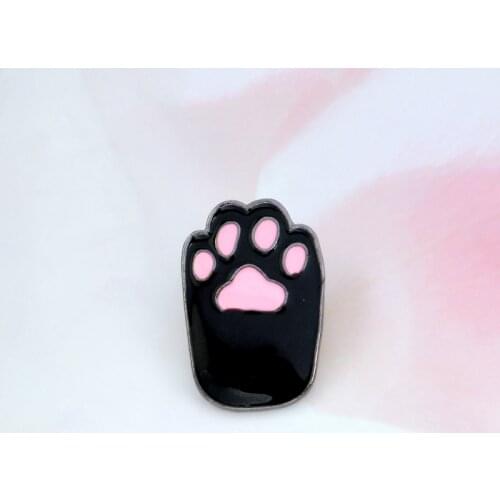 Cat paws Enamel brooch Orange white black grey Kitten Paw Brooch Pins Badge Cute Cartoon Jewelry Gift for women girl kids