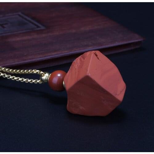 Natural Irregular Semi-Precious Stone Bead Bottle Container For Perfume Pendant Charm Necklace special Gift For Women Man
