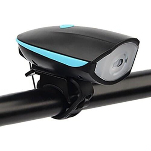 Mountain Bike Lights USB Rechargeable 3 Modes Single Bicycle Horn Headlights Night Riding Flashlight Cycling Safety Accessories