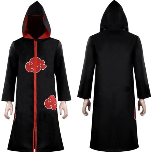 Akatsuki Kimono Cardigan Cosplay Costume Headband Kunai Knife Throwing Darts Set Halloween Carnival Suit