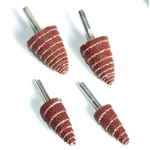 5Pc 1" 16mm/20mm Tapered Cone Grinding Head Grit 80 240 Sandpaper Flap Wheel Polishing Sanding Wheel Drill Rotary Tool 6mm Shank