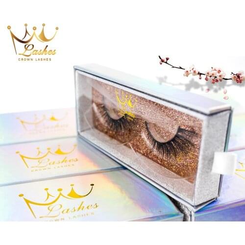 Crown Lashes 3d 6d mink feather eyelashes handmade logo custom package