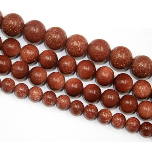 Natural Gold SandStone / Golden Sand Round Loose Beads 15" Strand 4 6 8 10 MM Pick Size For Jewelry Making