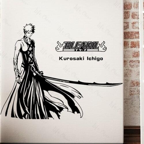 Cartoon Kurosaki Ichigo Door Dunjia Boy room Wall Stickers Dormitory Bedroom Sticker Childrens room Sports room Sticker