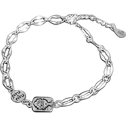 New Fashion 925 Sterling Silver Sweet Little Boy Letter Ladies Bracelet For Girlfriend Birthday Gift Hot Sell Drop Shipping