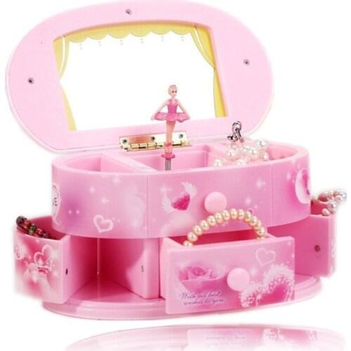 New Rotating Ballerina Music Box To Send Girlfriend Birthday Gift Music Boxs Plastic Jewelry Storage Box Gift Box Christmas Gift